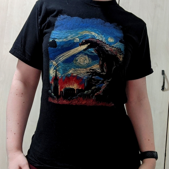 LIMITED EDITION Godzilla Starry Night Tee - Picture 3 of 5